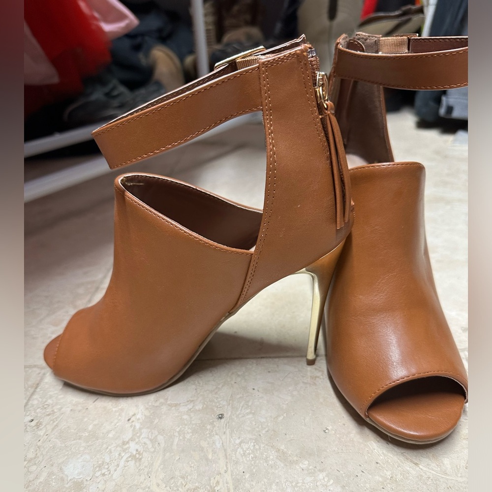 Peep toe stilettos